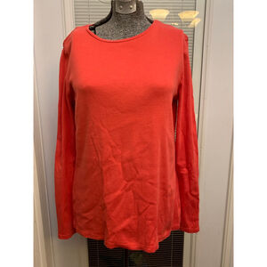 Women's Talbots Long Sleeve Tee M Coral